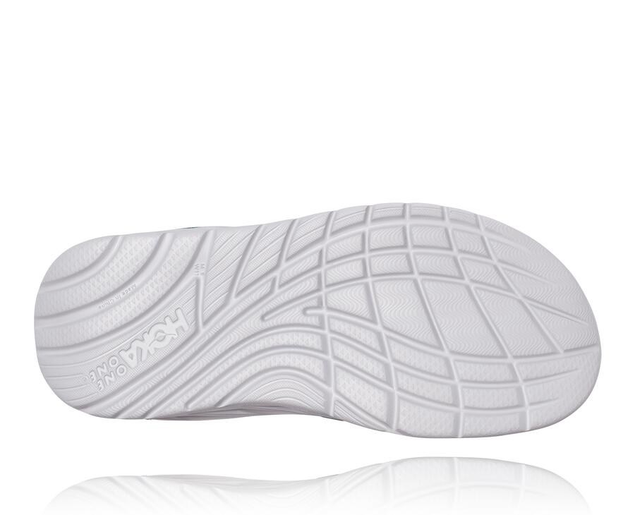 Hoka One One Sandalet Erkek Mavi/Beyaz - Ora Recovery Flip - SR9420861